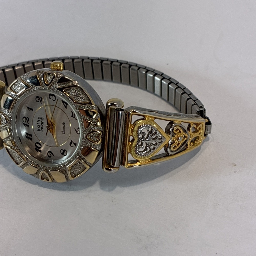 Kathy Ireland Vintage Watch Gold and Silver Tone New Battery Works EUC - Picture 12 of 16